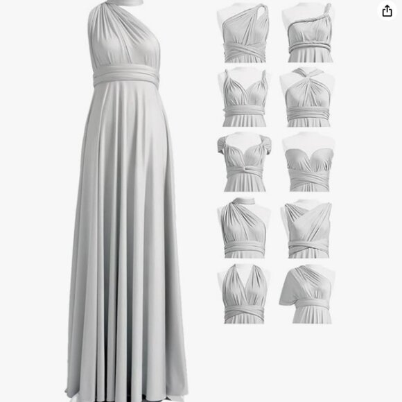 Infinity Dress with Bandeau, Convertible Bridesmaid Dress, Long, One Size - Picture 1 of 2